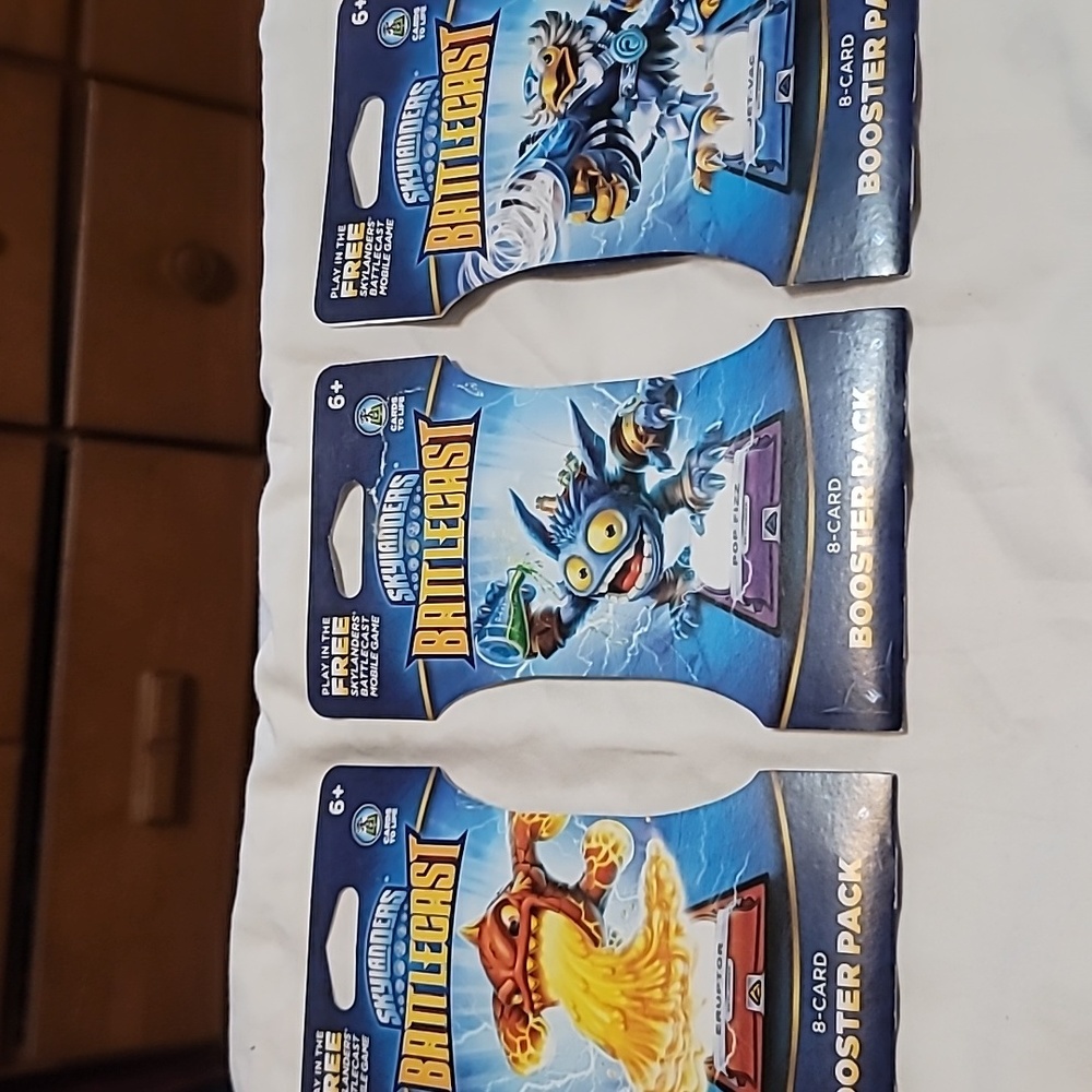 *Lot Of 3* Skylanders BattleCast 8-Card Booster Packs (POP FIZZ,BRUPTOR,JET-VAC)